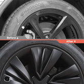 Tampões para tampas de roda Crossflow de 19'' Tesla Model Y Juniper 2025+ – Estilos de turbina (conjunto de 4)